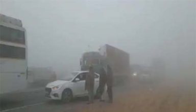 6 vehicles collided on highway due to dense fog, roadways bus conductor killed, 5 injured