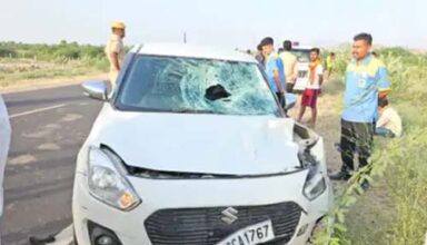 Car rammed into Ramdevra Padayatri Sangh, 2 Jatru died on the spot, 1 seriously injured
