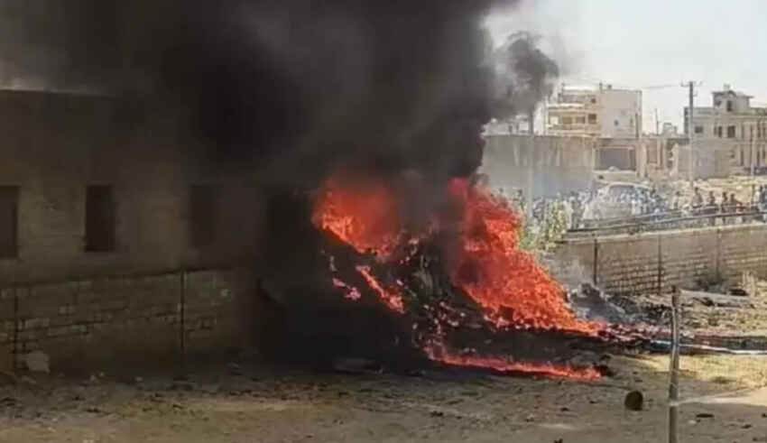 Fighter plane crashes, both pilots saved their lives by jumping