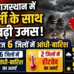 राजस्थान में गर्मी के साथ बढ़ी उमस, आज 6 जिलों में आंधी-बारिश और 2 जिलों में हीटवेव का अलर्ट
