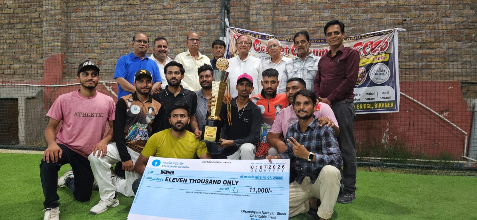 धुरंधर टीम ने जीती प्रथम जीएन बिस्सा बॉक्स क्रिकेट चैम्पियनशिप
