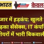 शेयर बाजार में हड़कंप: खुलते ही 826 अंक लुढ़का सेंसेक्स, IT कंपनियों के शेयरों में भारी बिकवाली